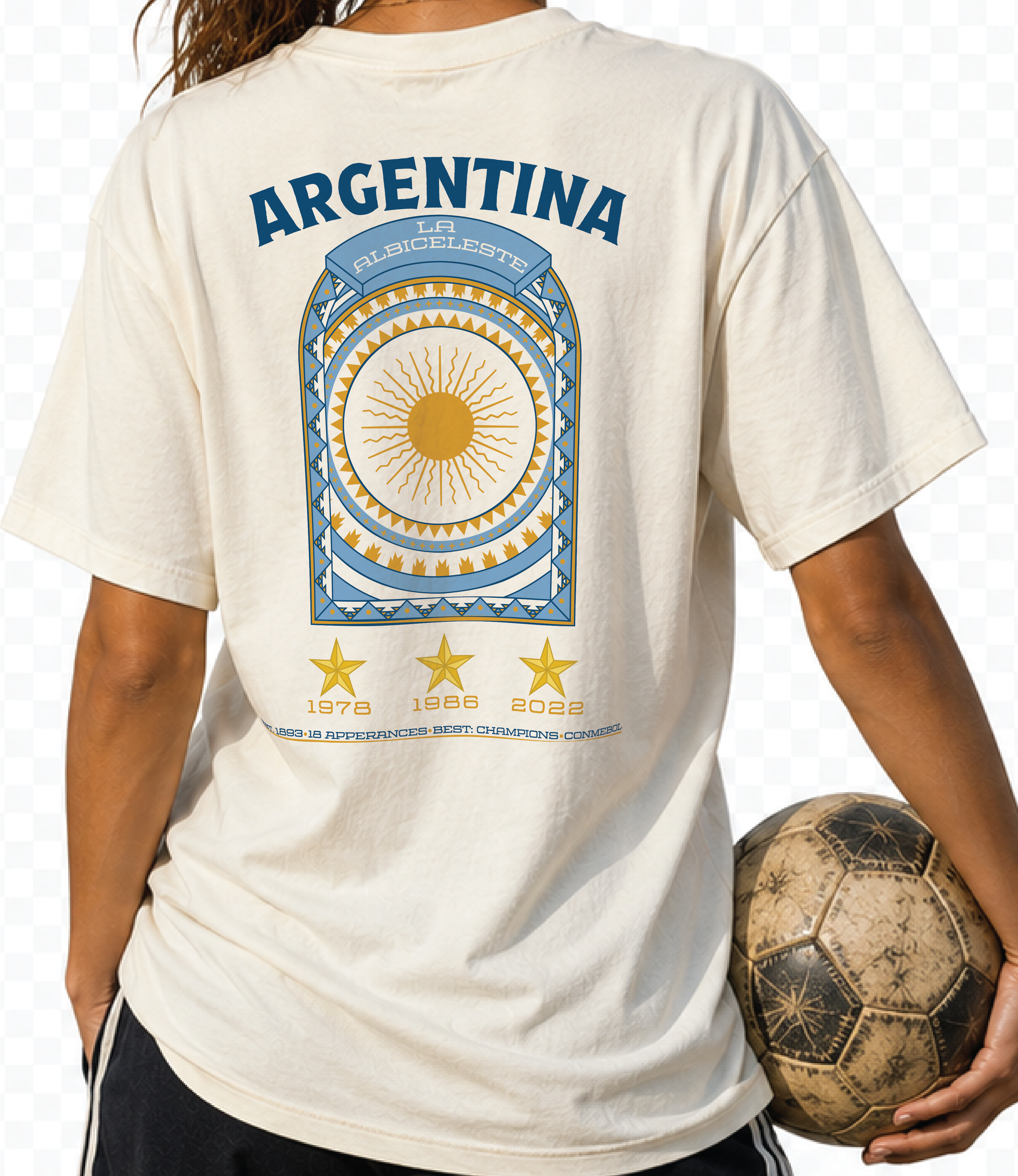 Back - Argentina - La Albiceleste Graphic T-Shirt