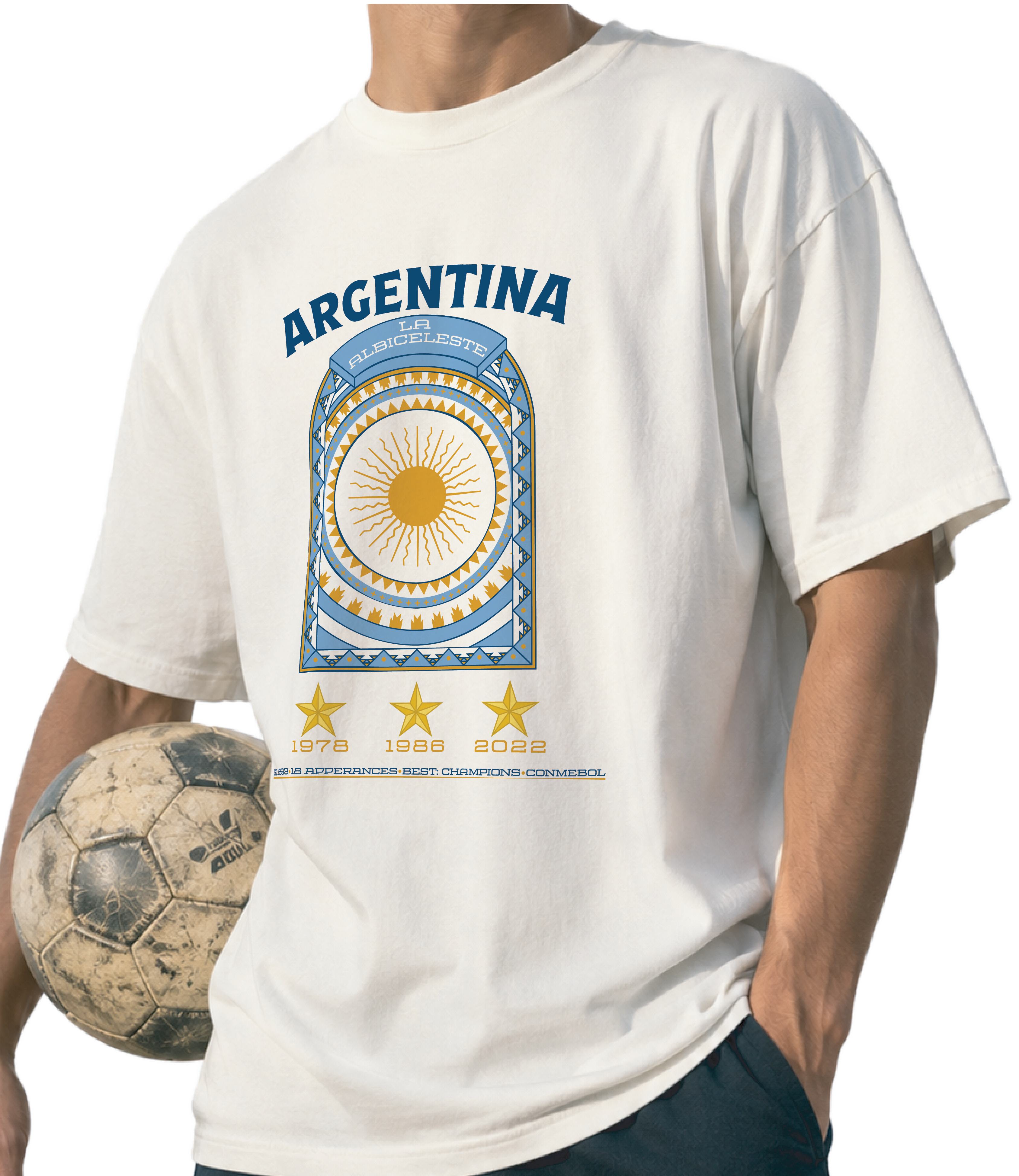 Front - Argentina - La Albiceleste Graphic T-Shirt