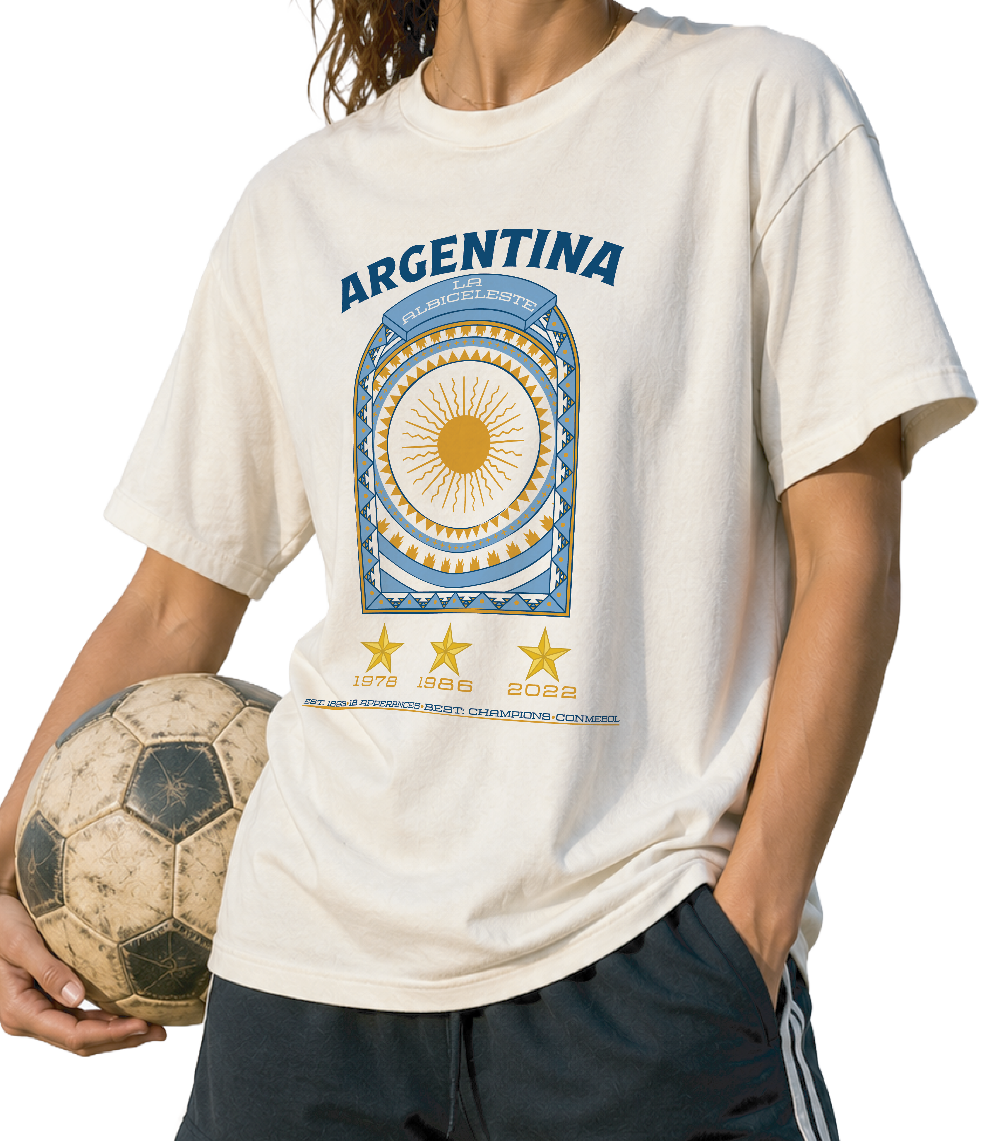 Front - Argentina - La Albiceleste Graphic T-Shirt