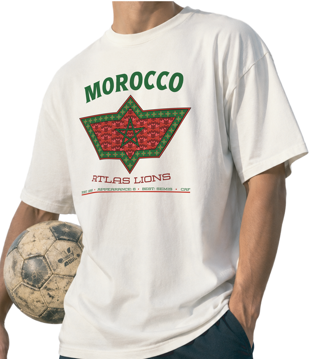 Front - Morocco - Atlas Lions Graphic T-Shirt