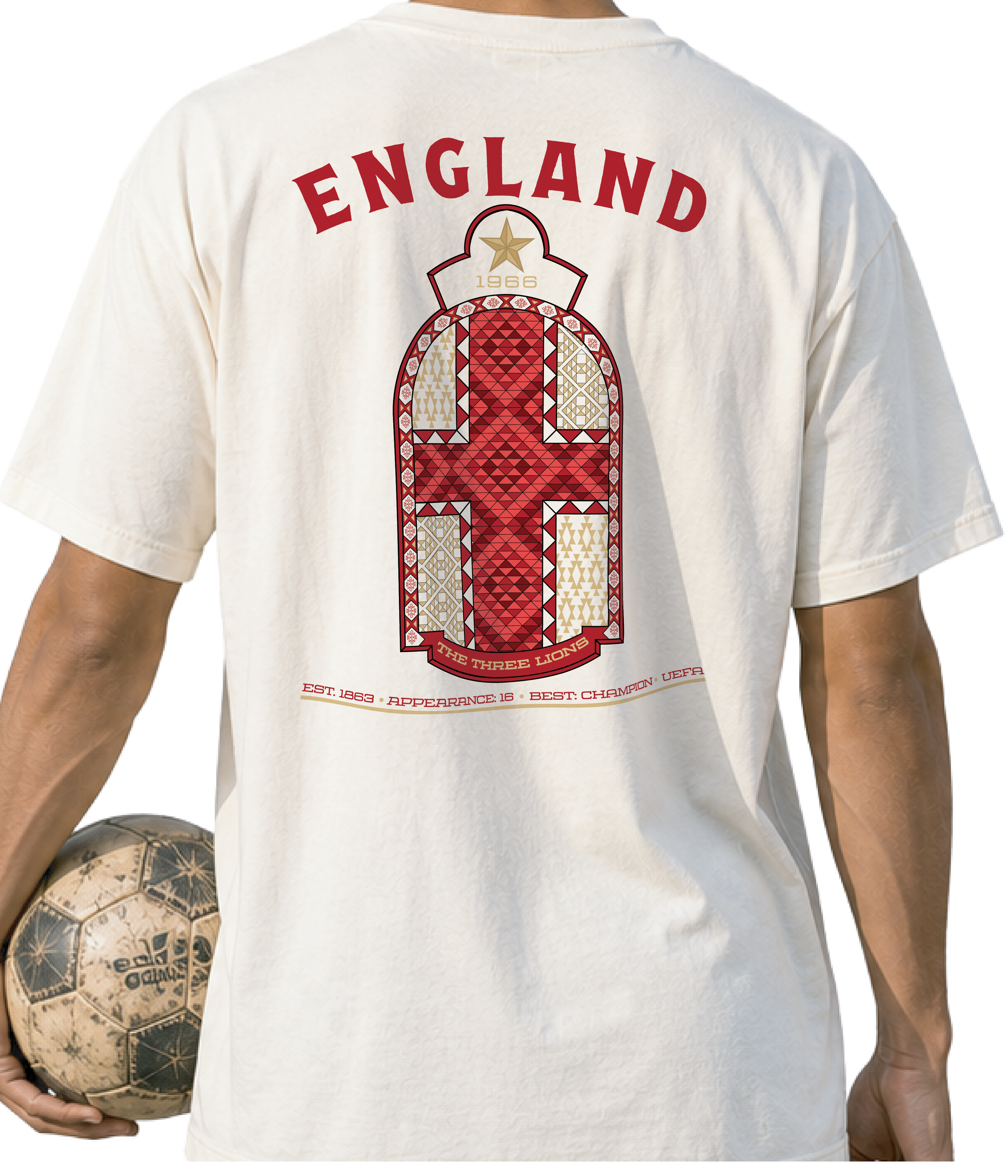 Back - England - The Three Lions Graphic T-Shirt