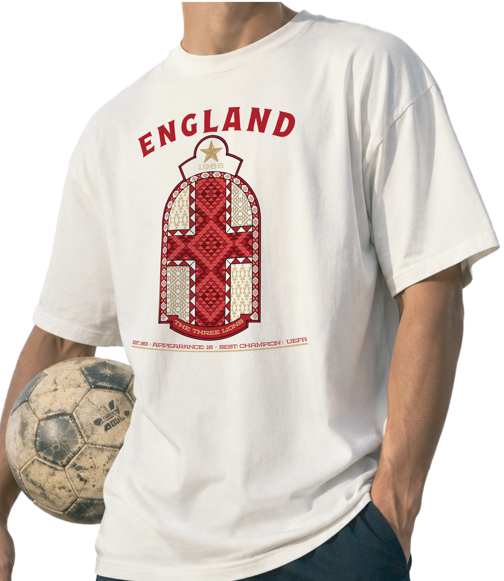 Front - England - The Three Lions Graphic T-Shirt