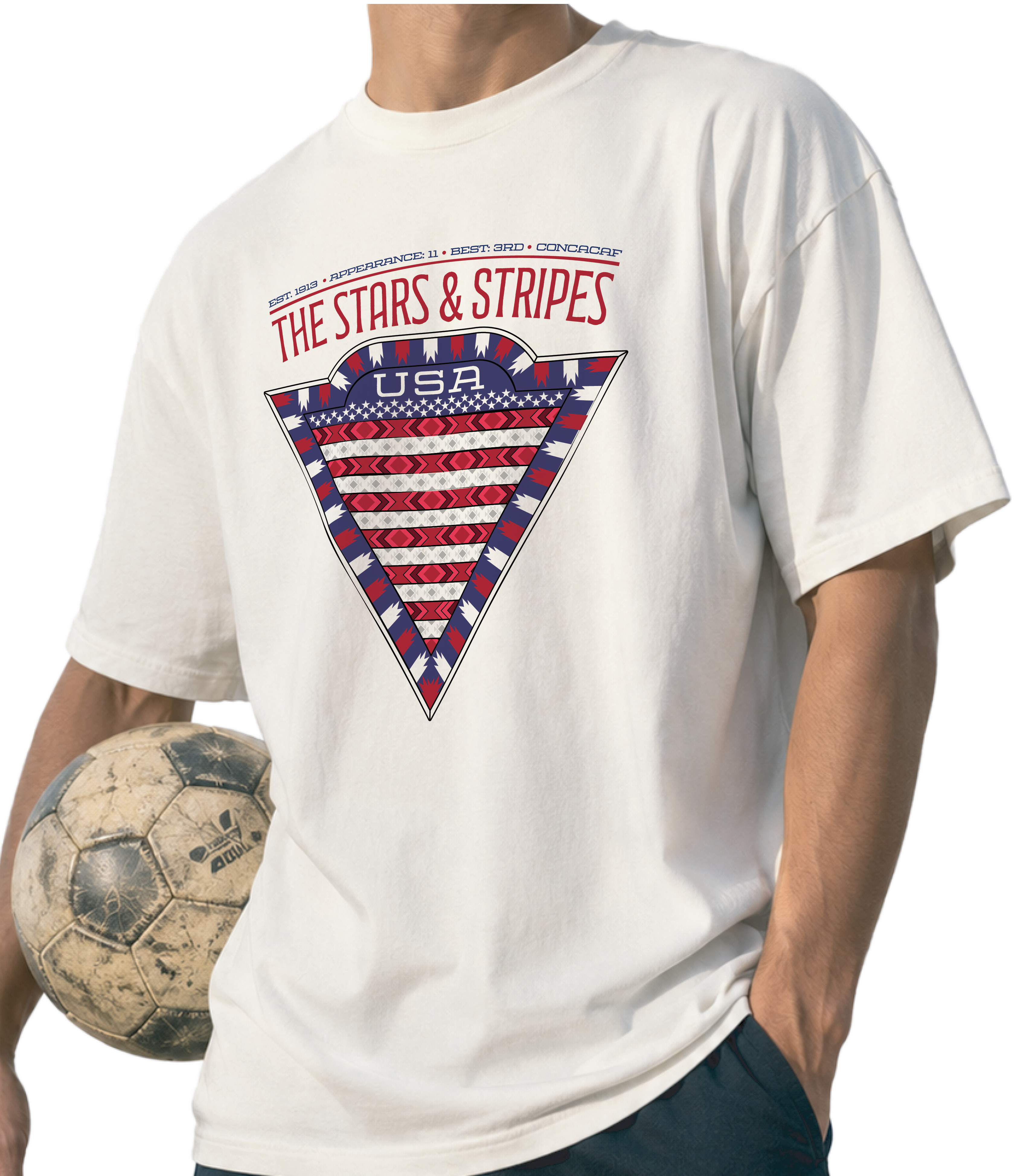 FRONT- USA - THE STARS & STRIPES GRAPHIC T-SHIRT