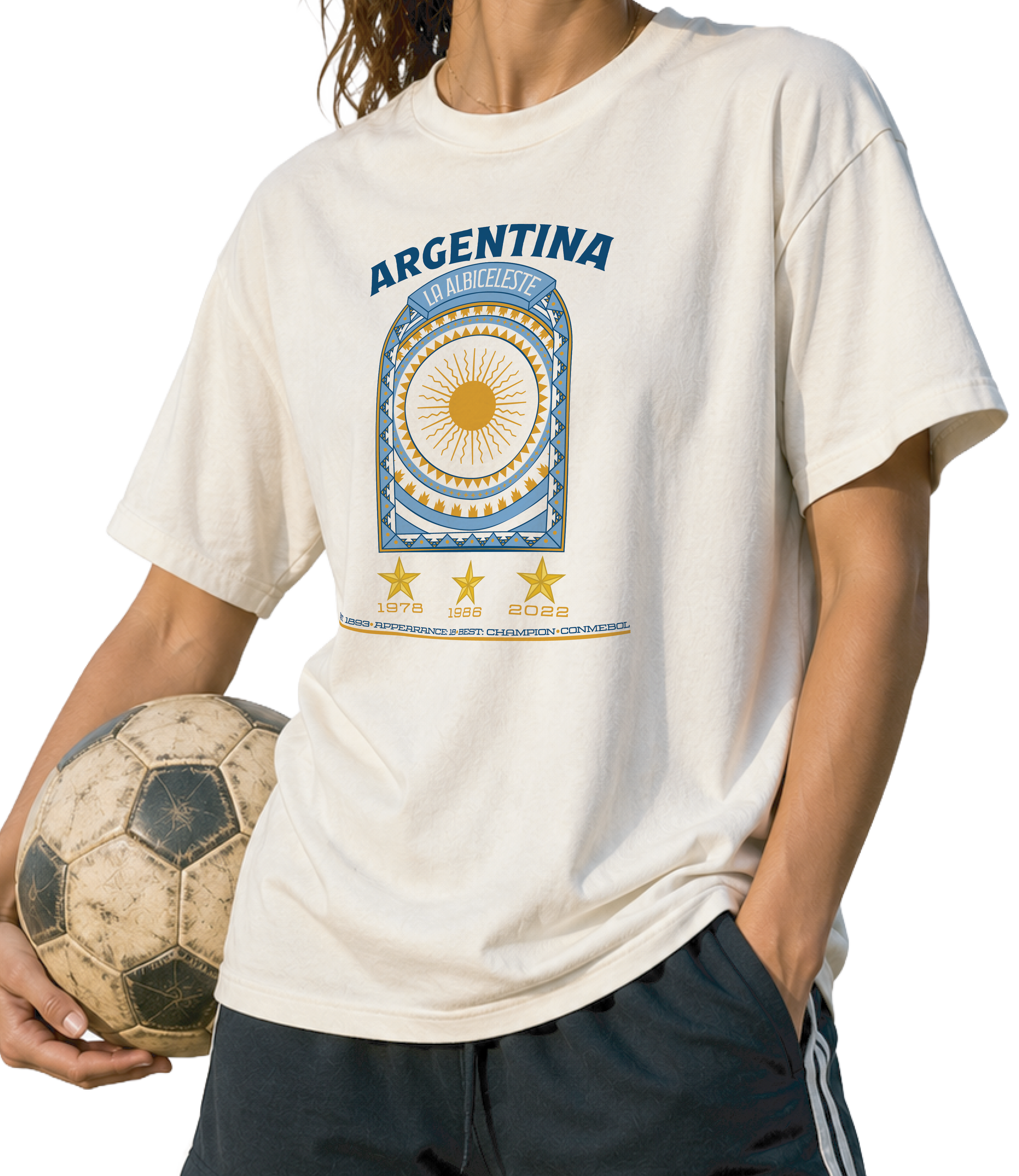 Front - Argentina - La Albiceleste Graphic T-Shirt