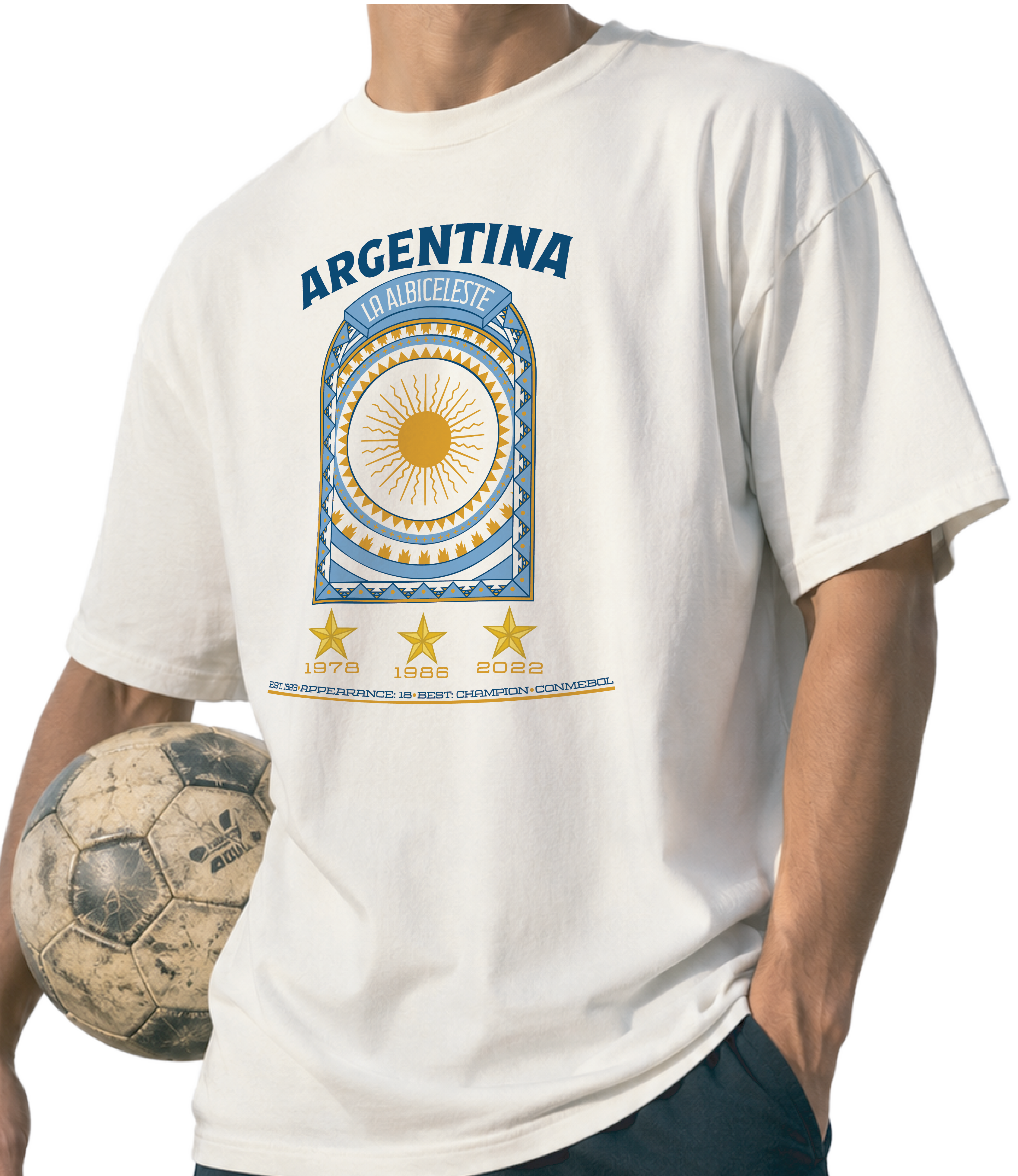 Front - Argentina - La Albiceleste Graphic T-Shirt