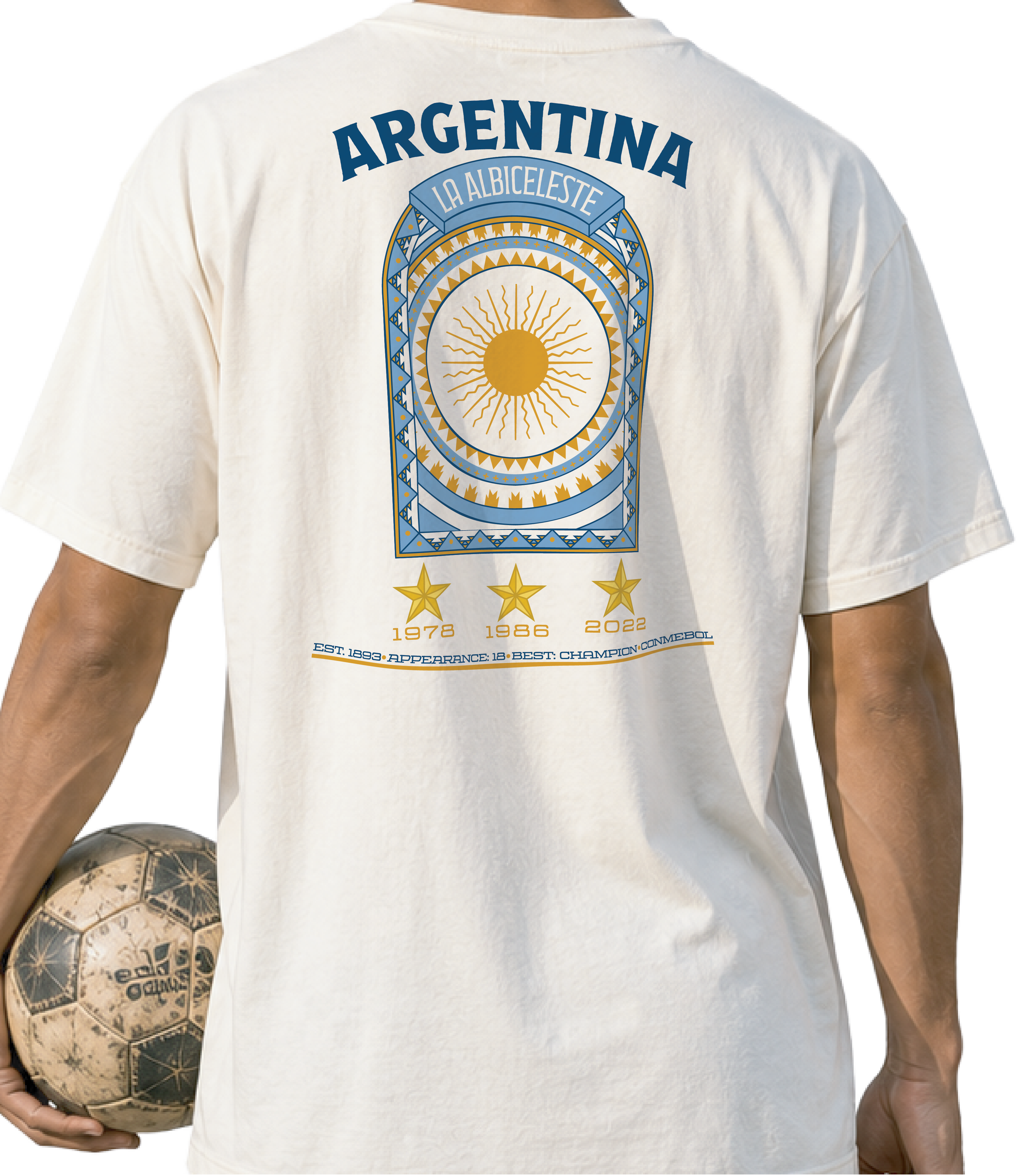 Back - Argentina - La Albiceleste Graphic T-Shirt