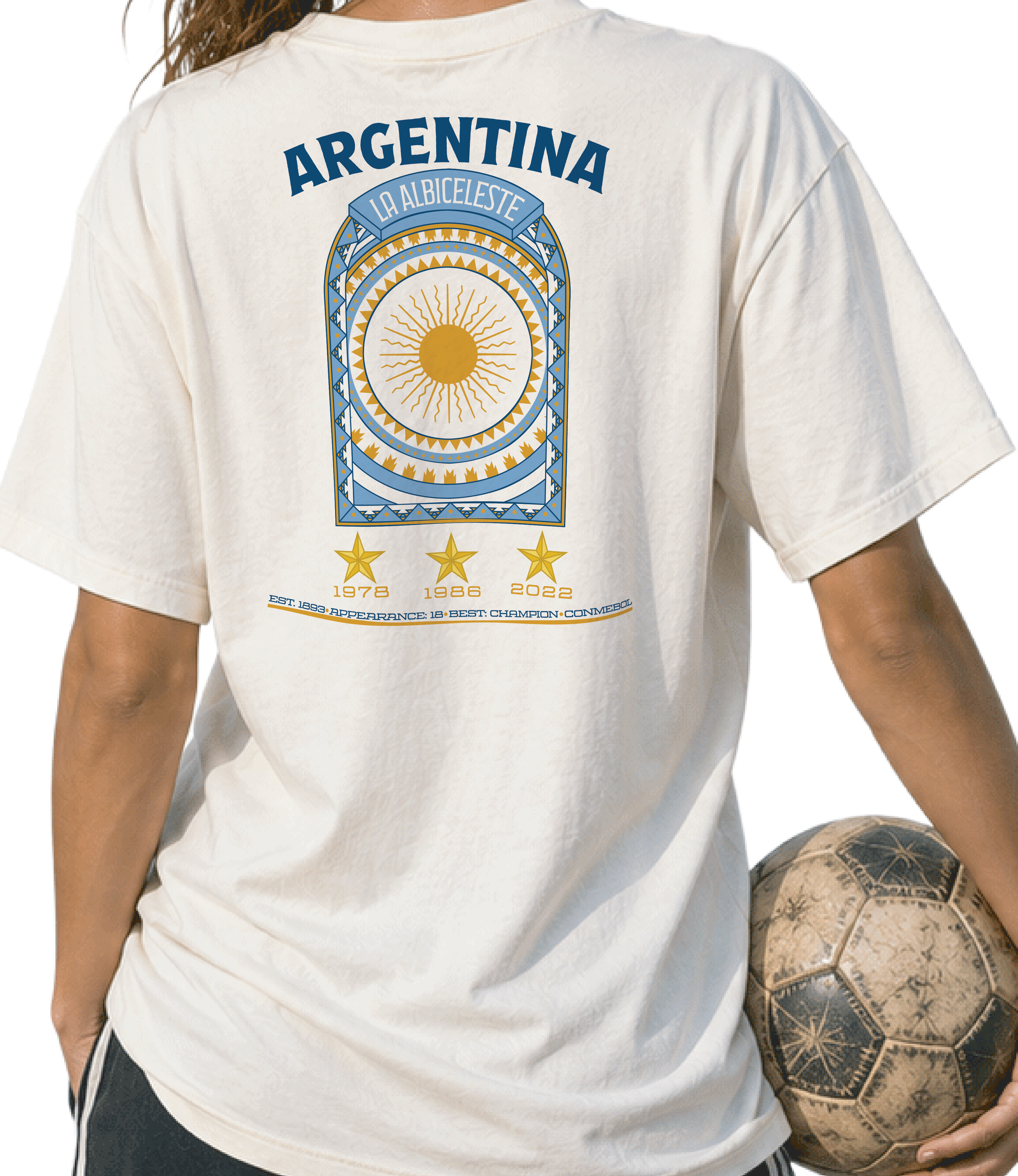 Back - Argentina - La Albiceleste Graphic T-Shirt