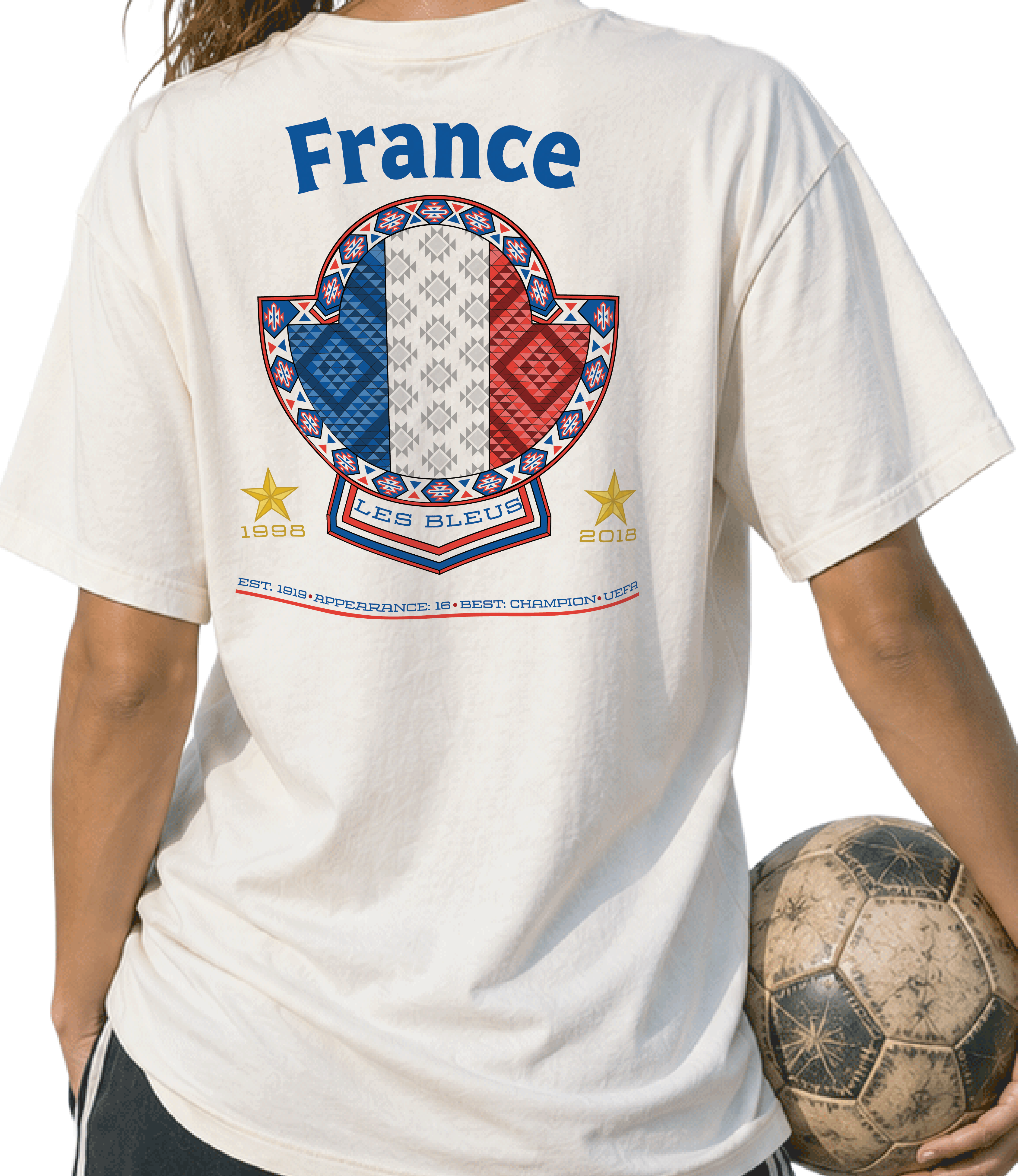 Back - France - Les Bleus Graphic T-Shirt