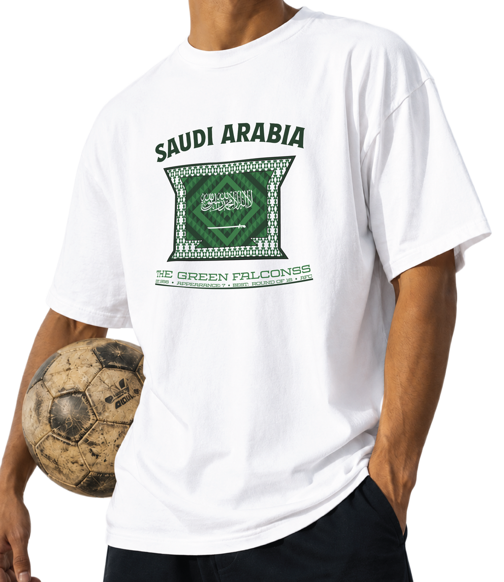 Saudi Arabia - The Green Falcons Tee