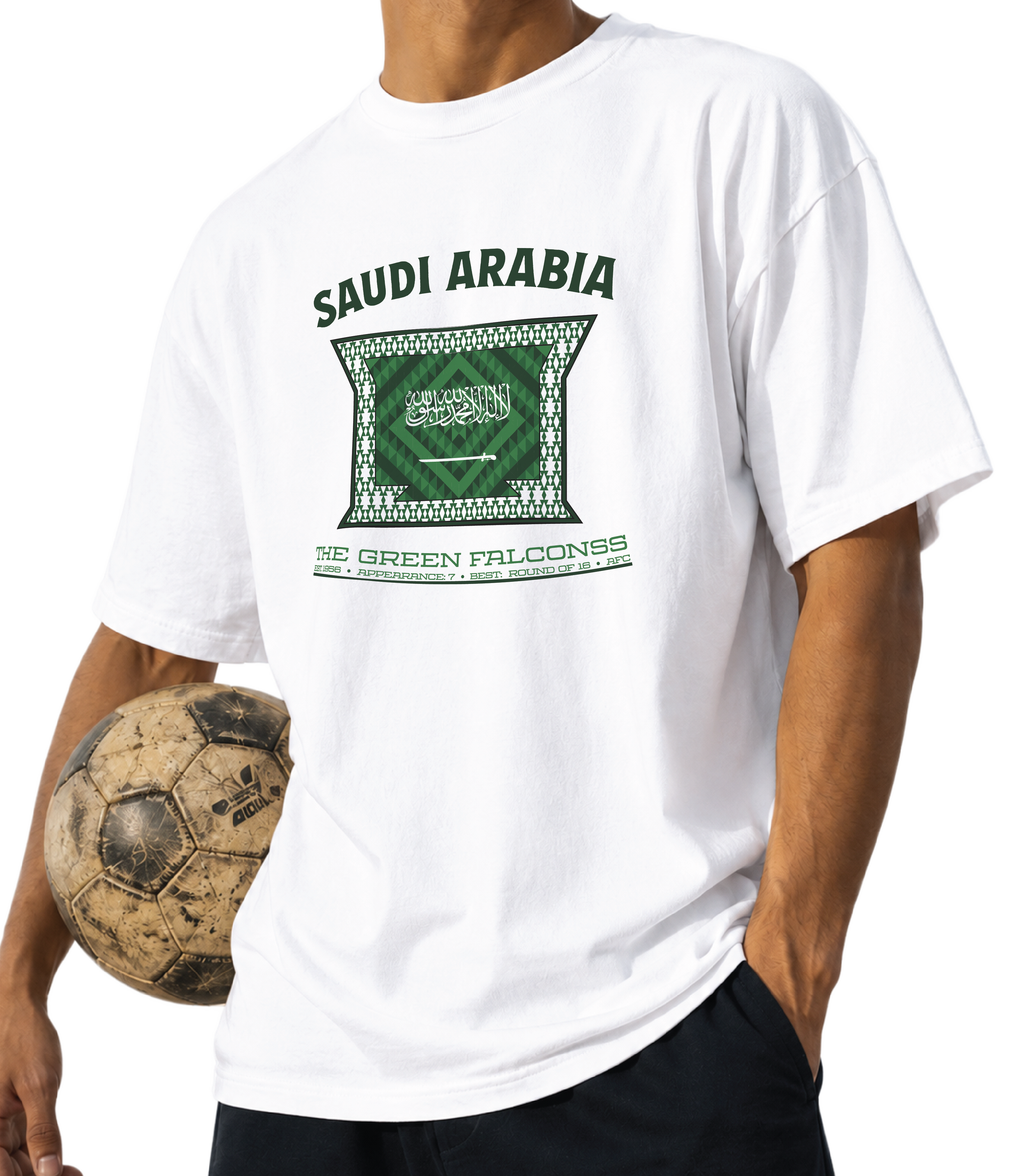 Saudi Arabia - The Green Falcons Tee