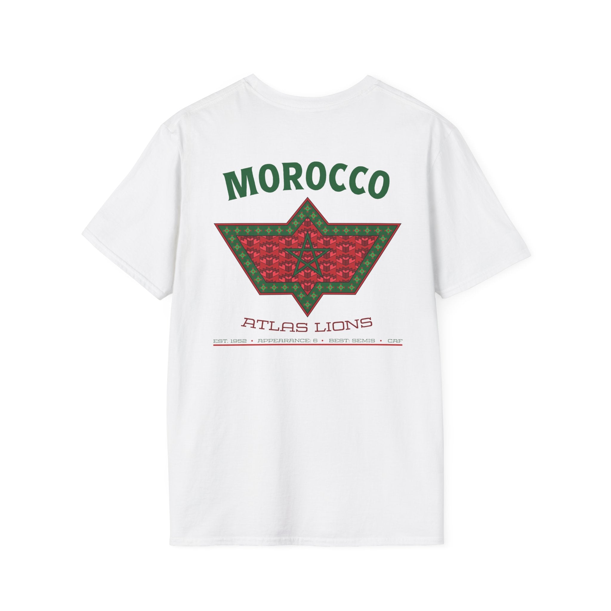 Back - Morocco - Atlas Lions Graphic T-Shirt